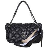 Chanel Bubble Quilt Accordion Flap Bag Shoe