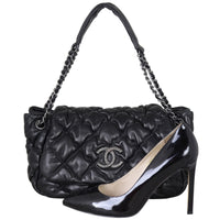 Chanel Bubble Quilt Accordion Flap Bag Shoe