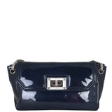 Chanel Mademoiselle Lock Patent Leather Clutch bag Front