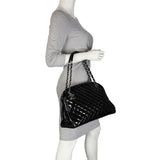 Chanel Mademoiselle Bowler Bag Patent Large mannequin