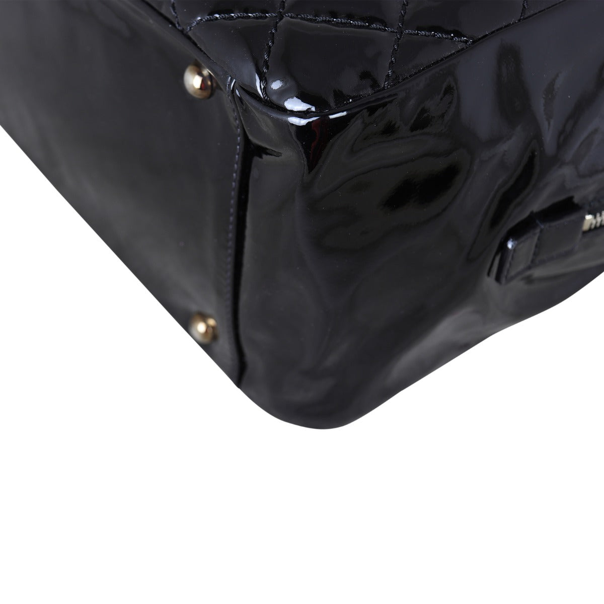 Chanel Brilliant Patent Camera Bag Large Corner Close Up