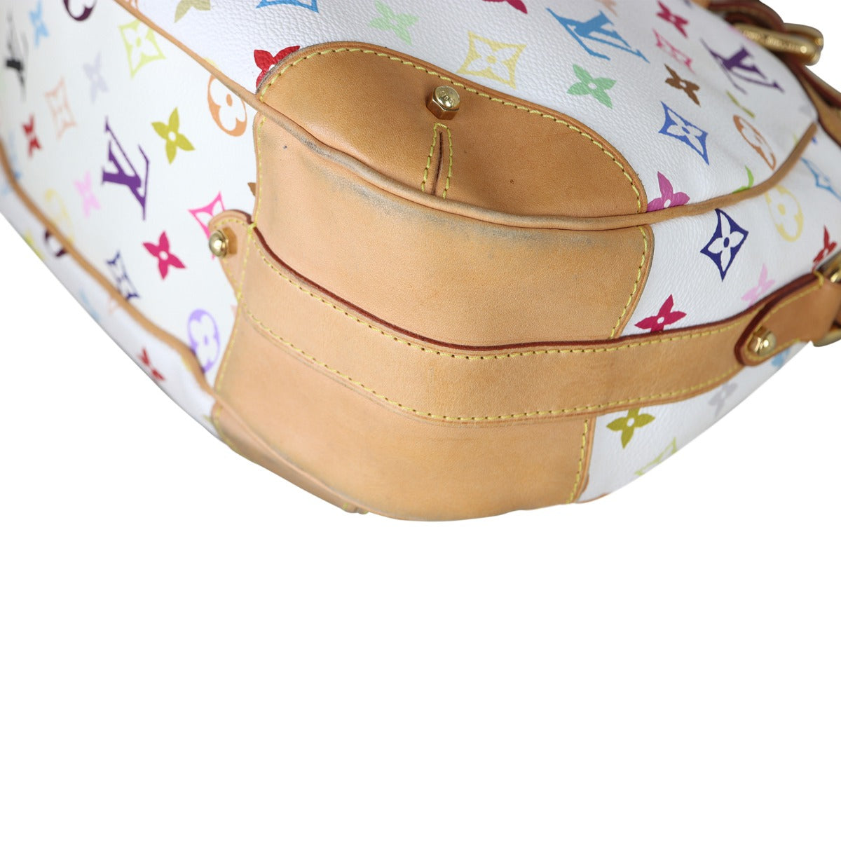 Louis Vuitton Greta Monogram White Multicolore Corner Close Up
