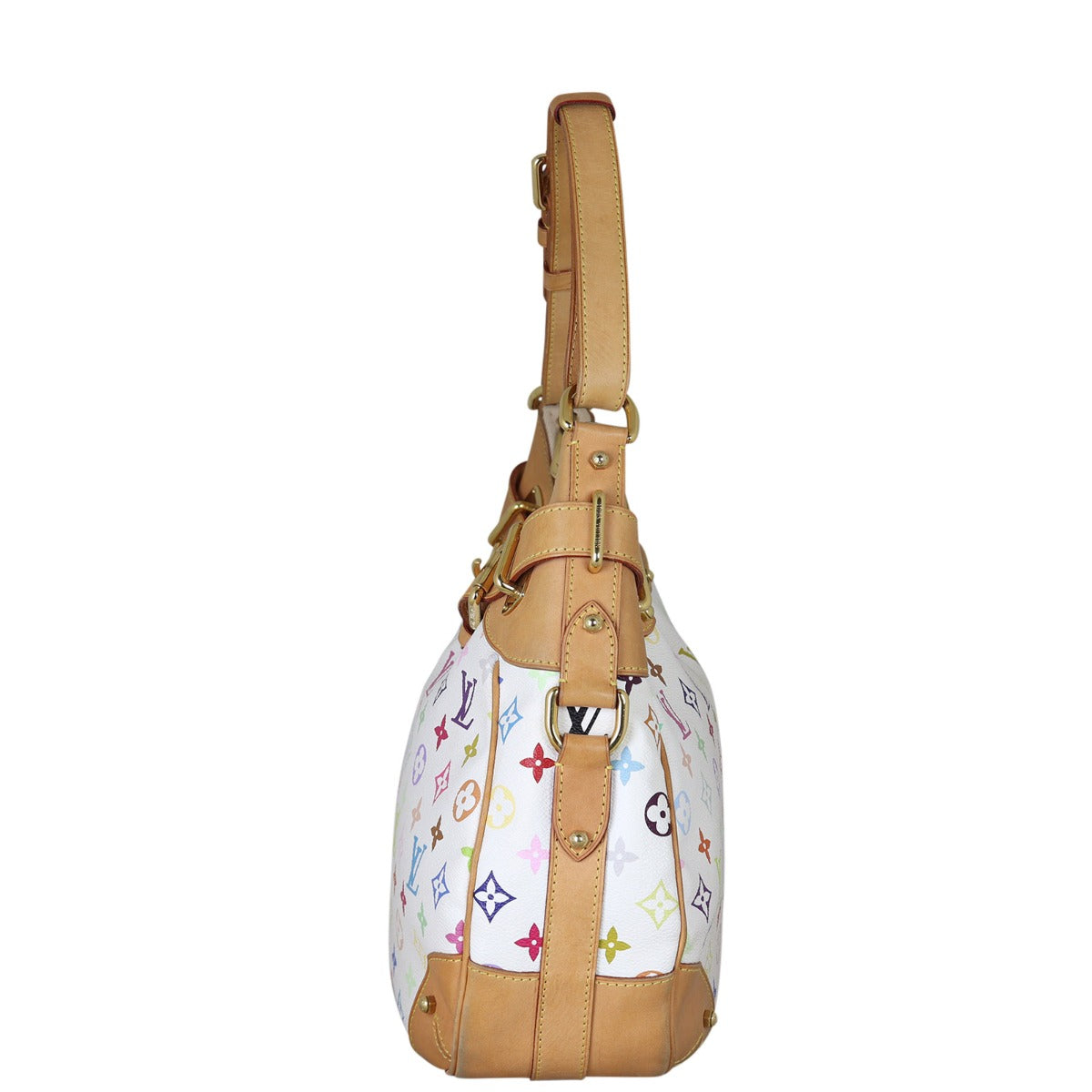 Louis Vuitton Greta Monogram White Multicolore Side