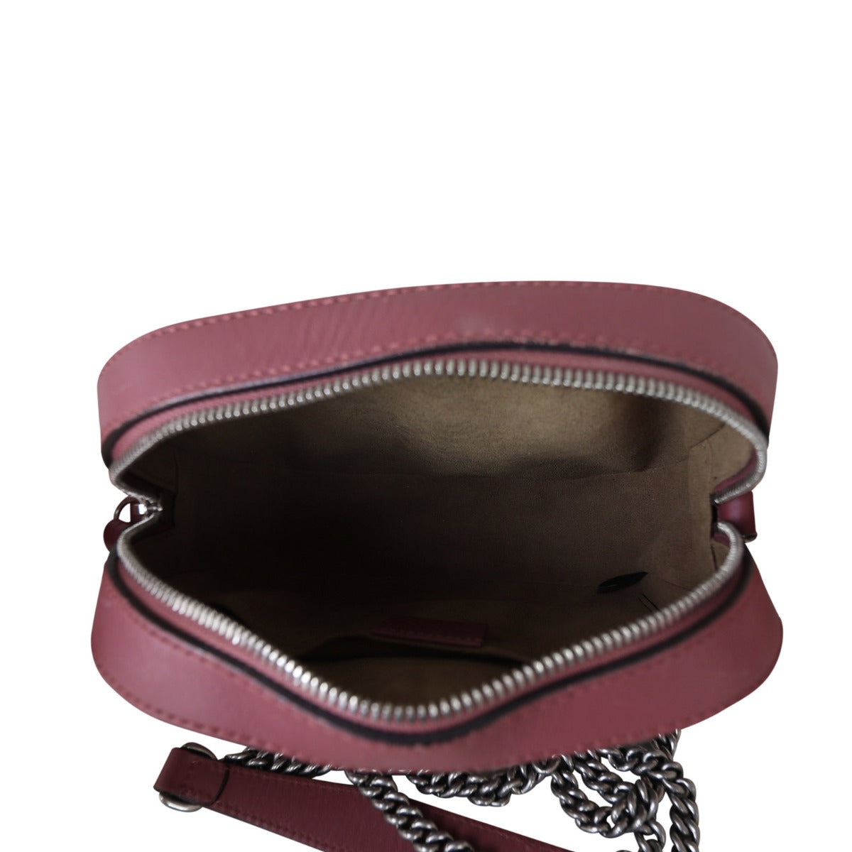 Gucci GG Supreme Blooms Mini Chain Bag Whole Interior