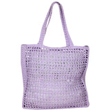 Prada Raffia Tote Bag Back