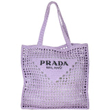 Prada Raffia Tote Bag Front