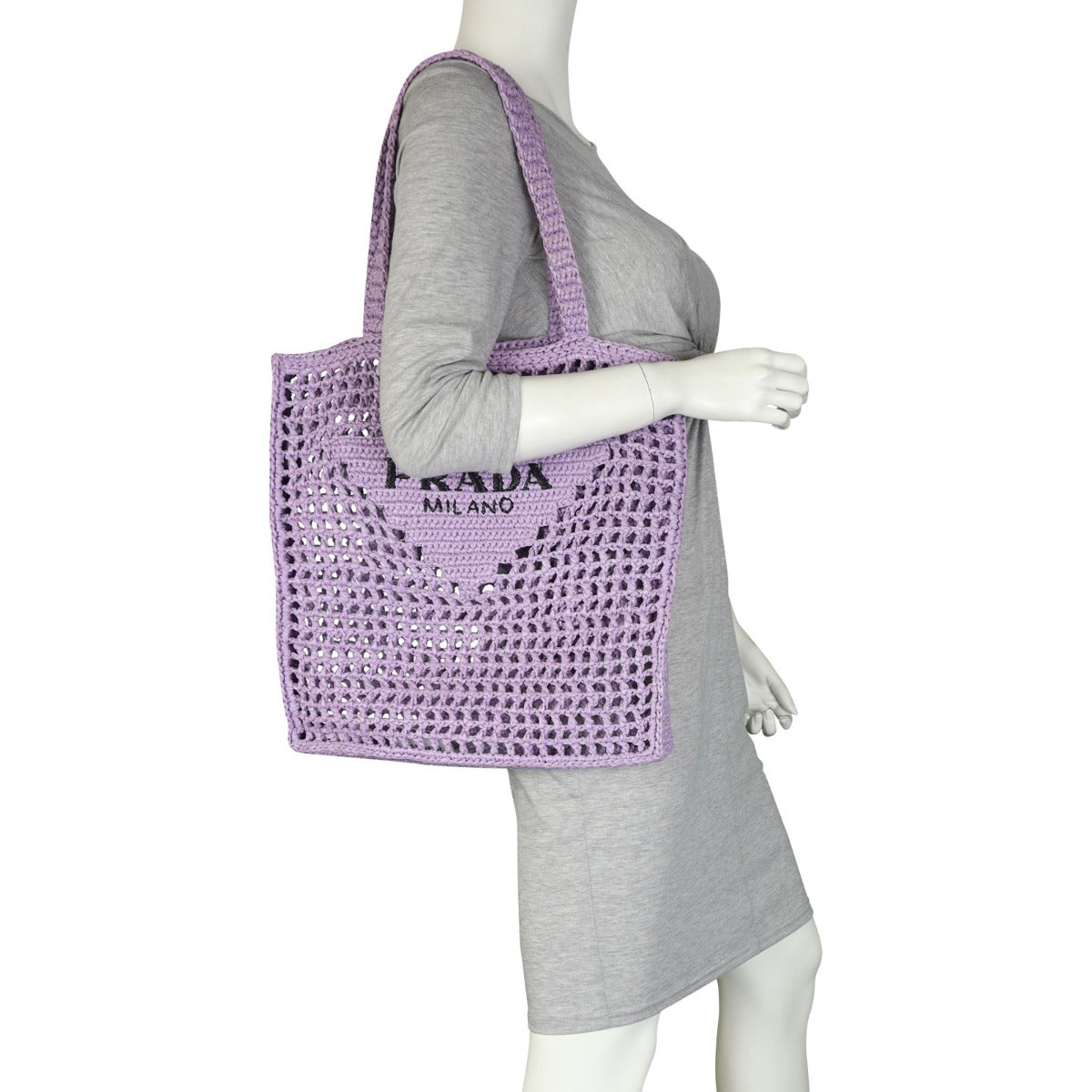 Prada Raffia Tote Bag Mannequin