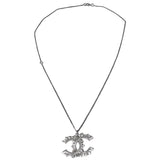 Chanel CC Crystal Pendant Necklace