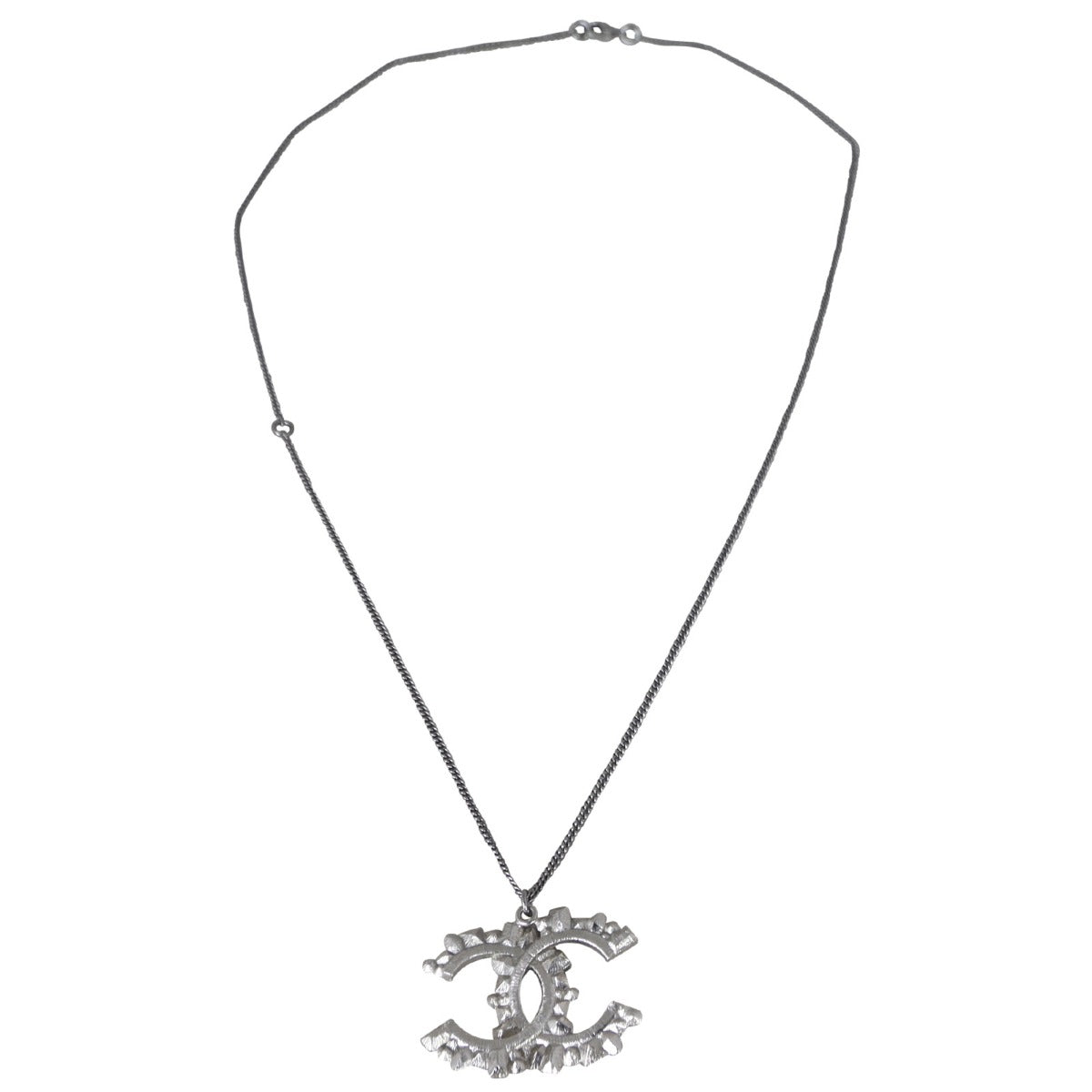 Chanel CC Crystal Pendant Necklace