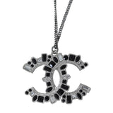 Chanel CC Crystal Pendant Necklace