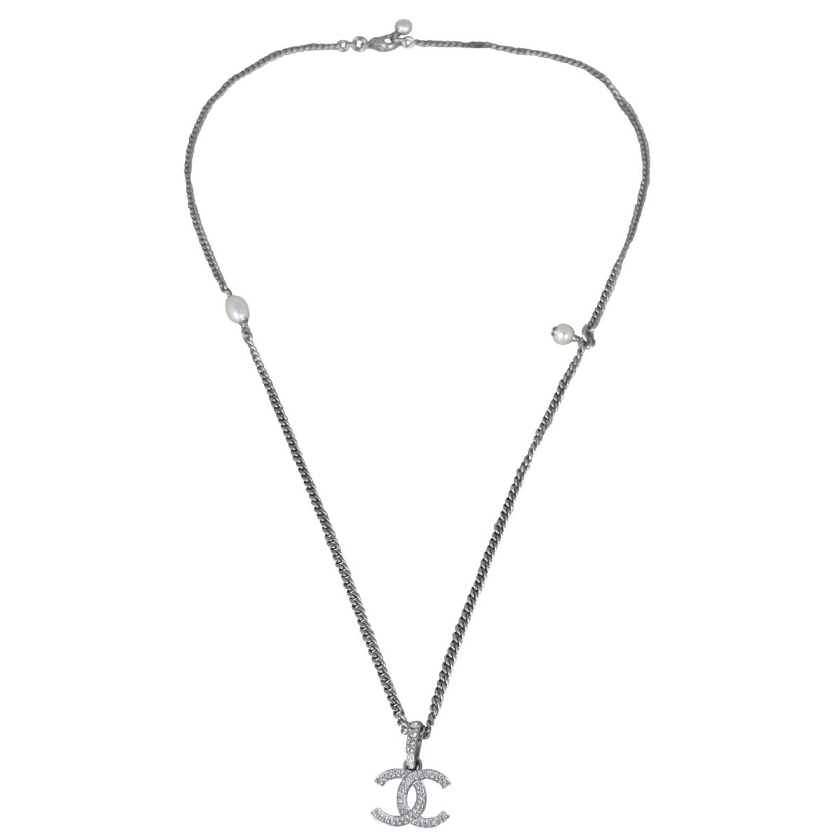Chanel CC Pearl and Crystal Necklace