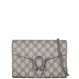 Gucci Dionysus GG Supreme Chain Wallet Front With Chain