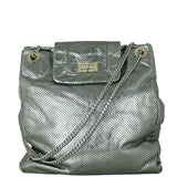 Chanel Perforated Drill Tote Front With Chain