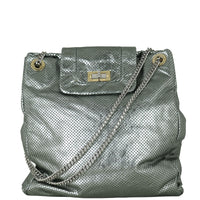 Chanel Perforated Drill Tote Front With Chain