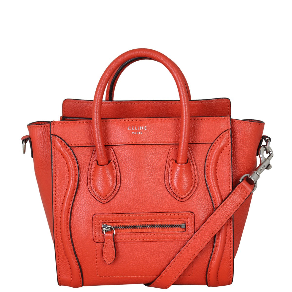 Celine Nano Luggage Tote Front With Strap