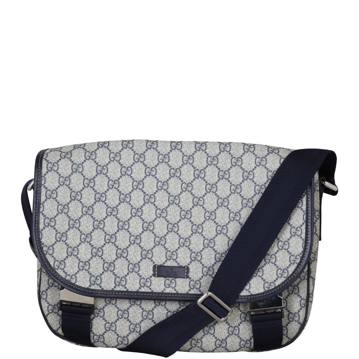 Gucci GG Supreme Messenger Bag Front With Strap