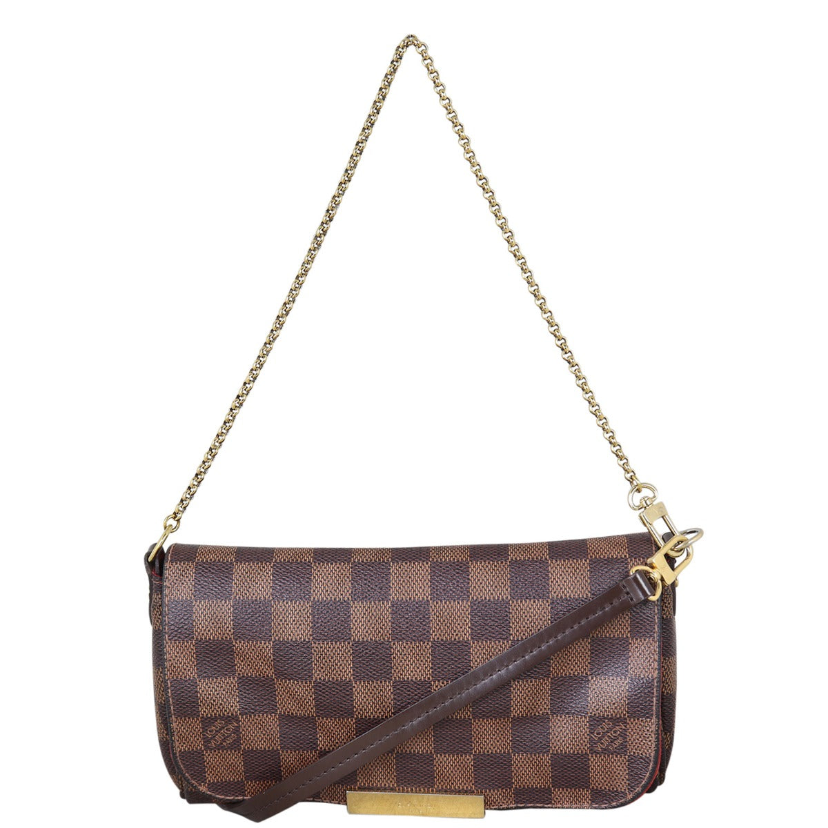 Louis Vuitton Favorite PM Damier Ebene Front With Chain