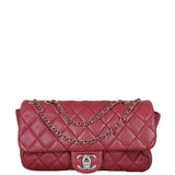 Chanel Single Flap Bag Front With Chain