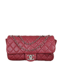 Chanel Single Flap Bag Front With Chain