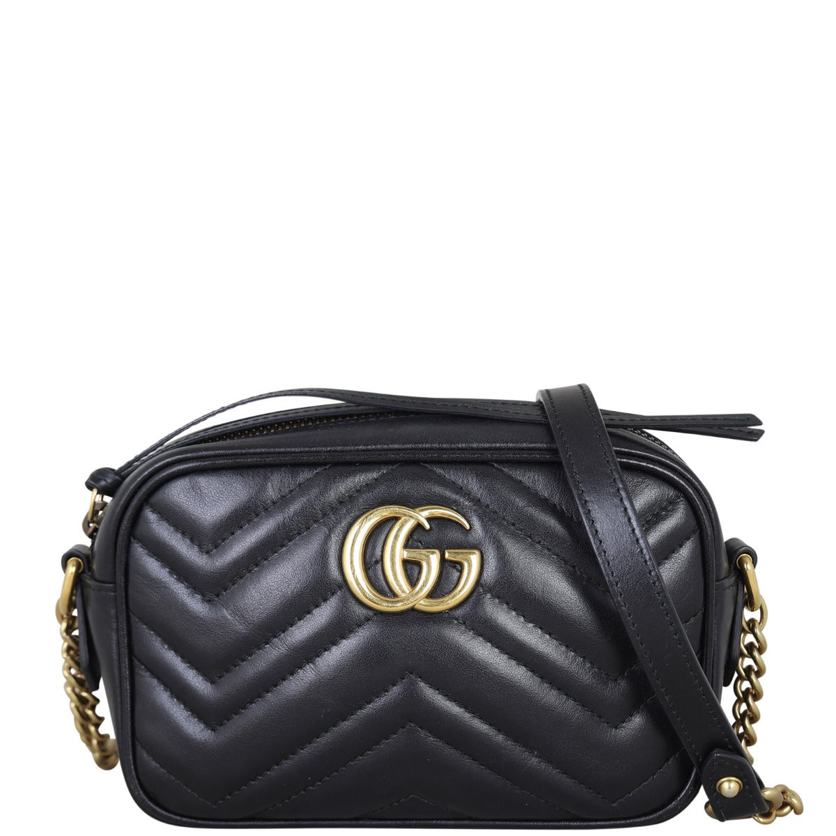 Gucci GG Marmont Small Camera Bag Front with Strap