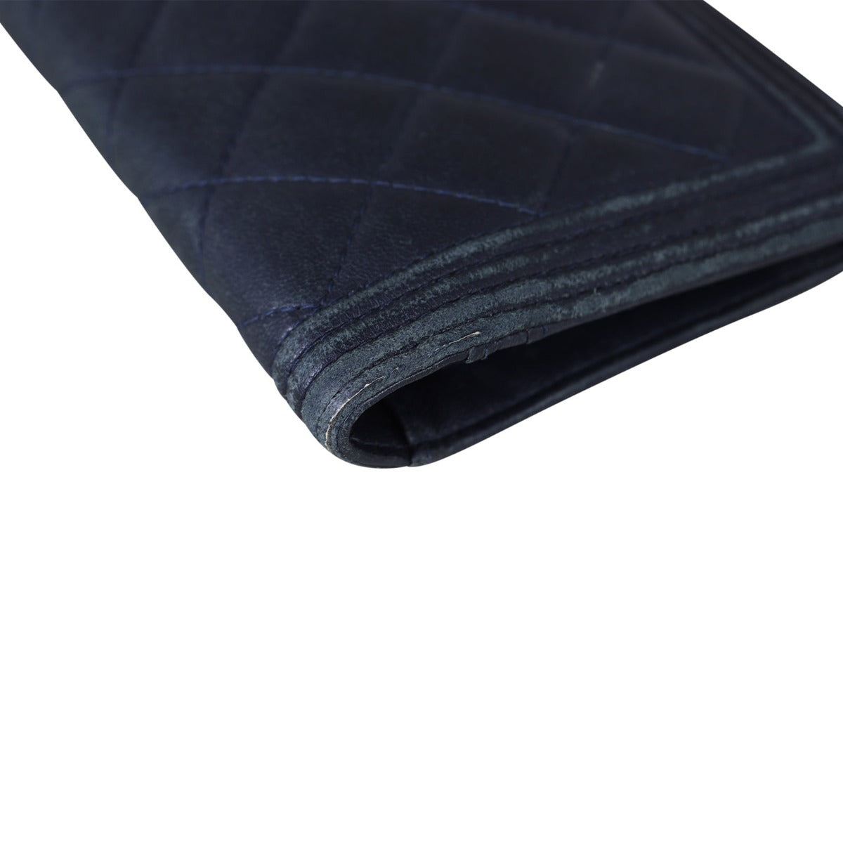 Chanel Boy Long Flap Wallet Corner Closeup