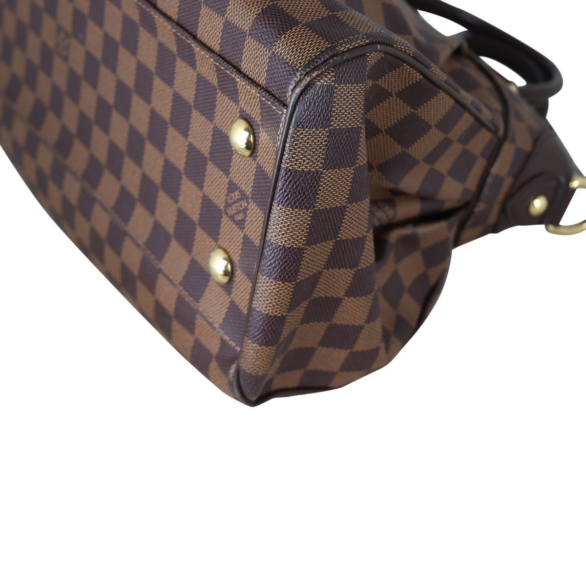Louis Vuitton Trevi PM Damier Ebene Corner Close Up