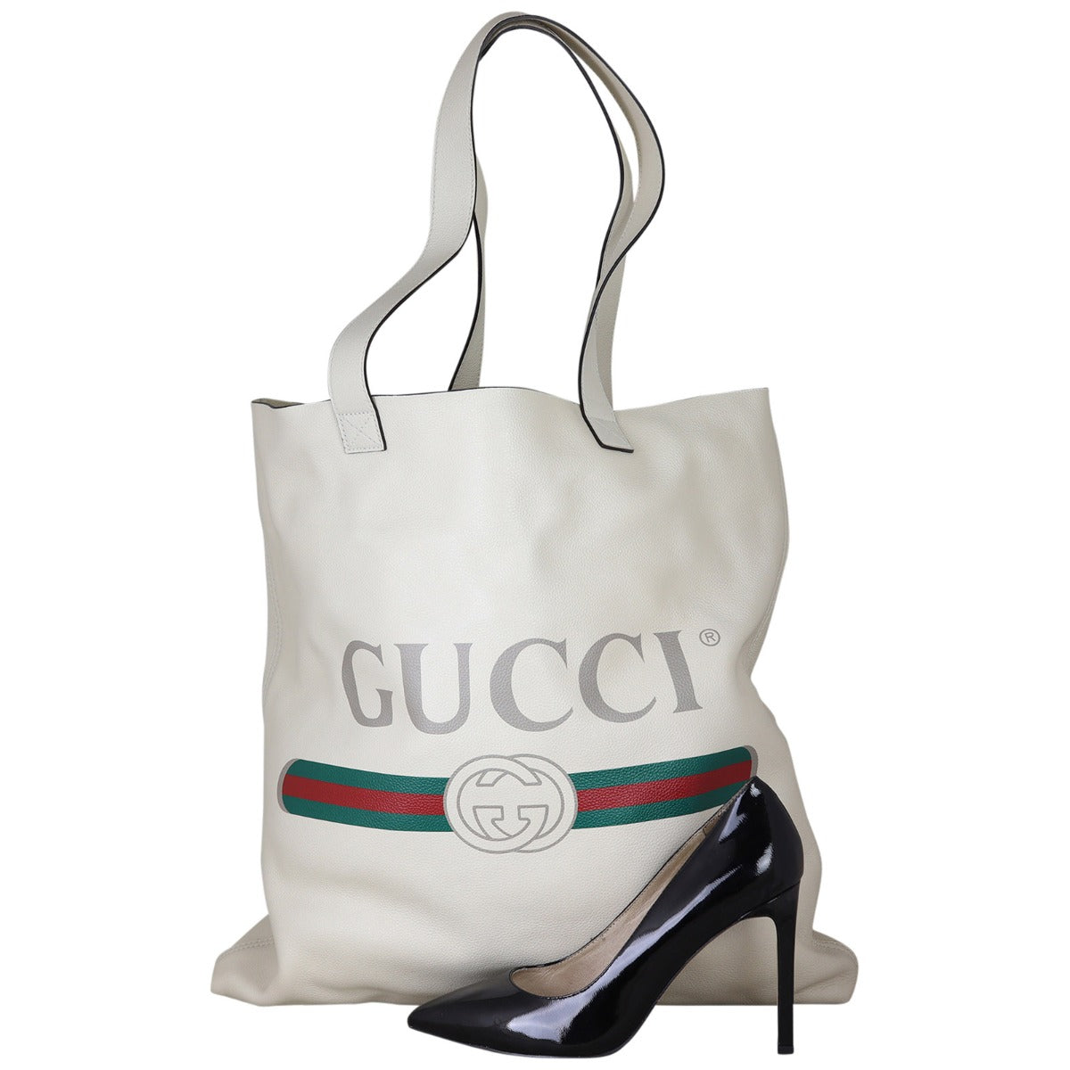 Gucci Leather Logo Tote Shoe