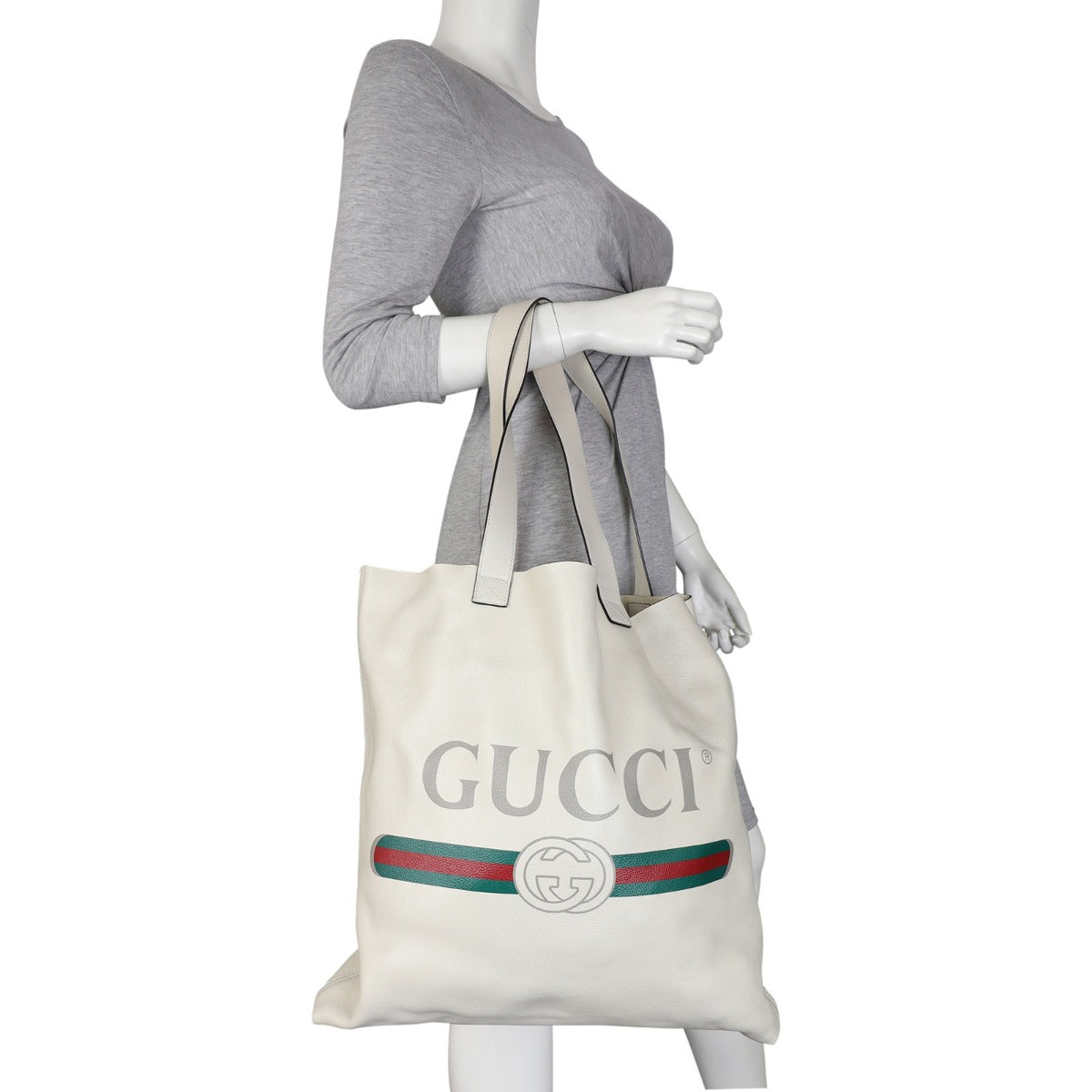 Gucci Leather Logo Tote Mannequin