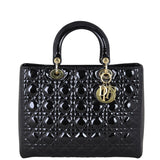 Dior Lady Dior Large Patent Front