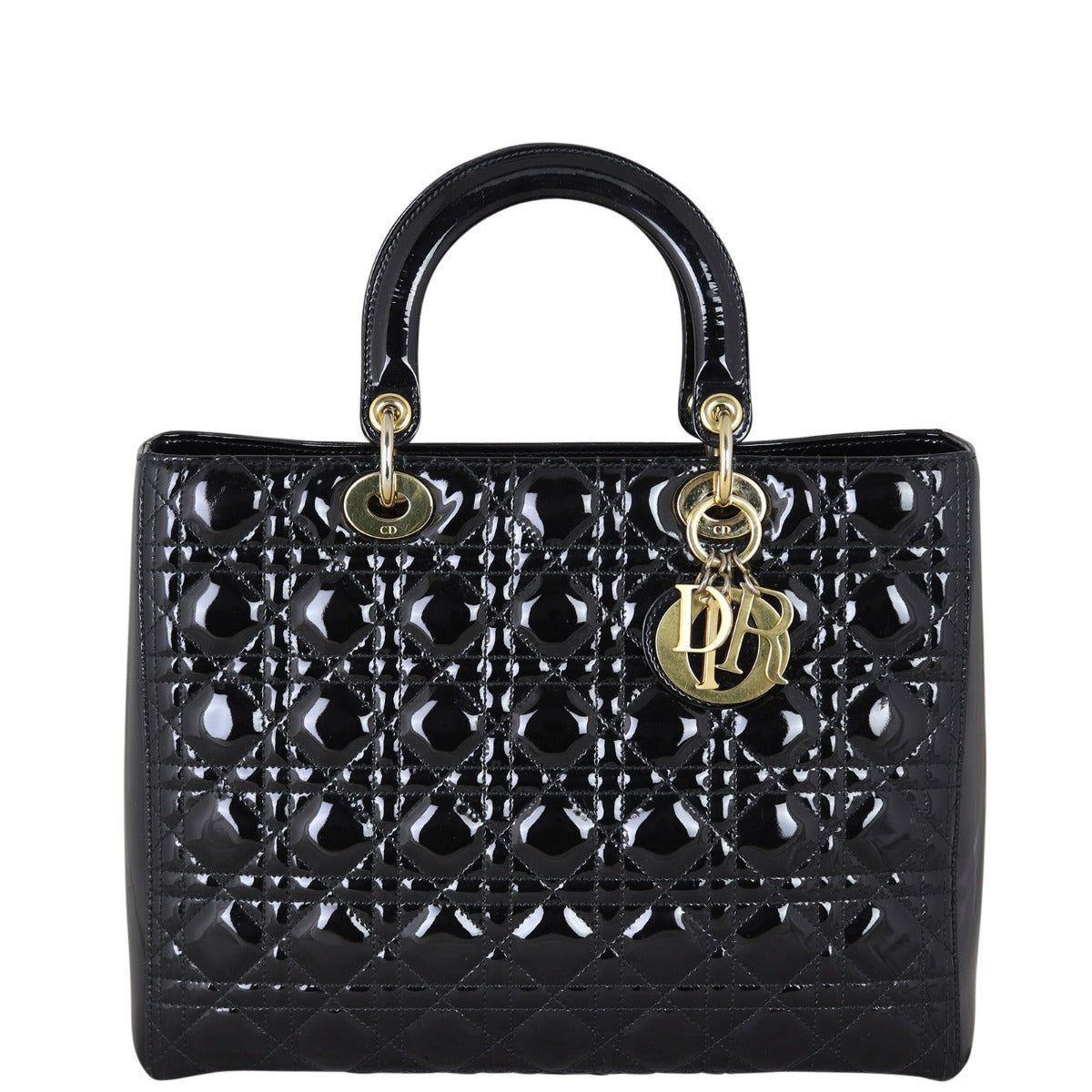 Dior Lady Dior Large Patent Front