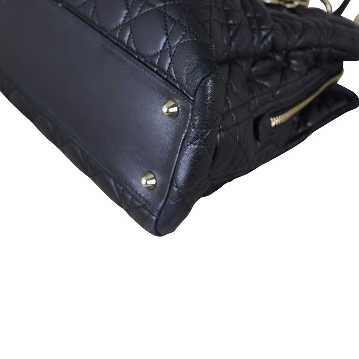 Dior Lady Dior Shopping Tote Corner Close Up