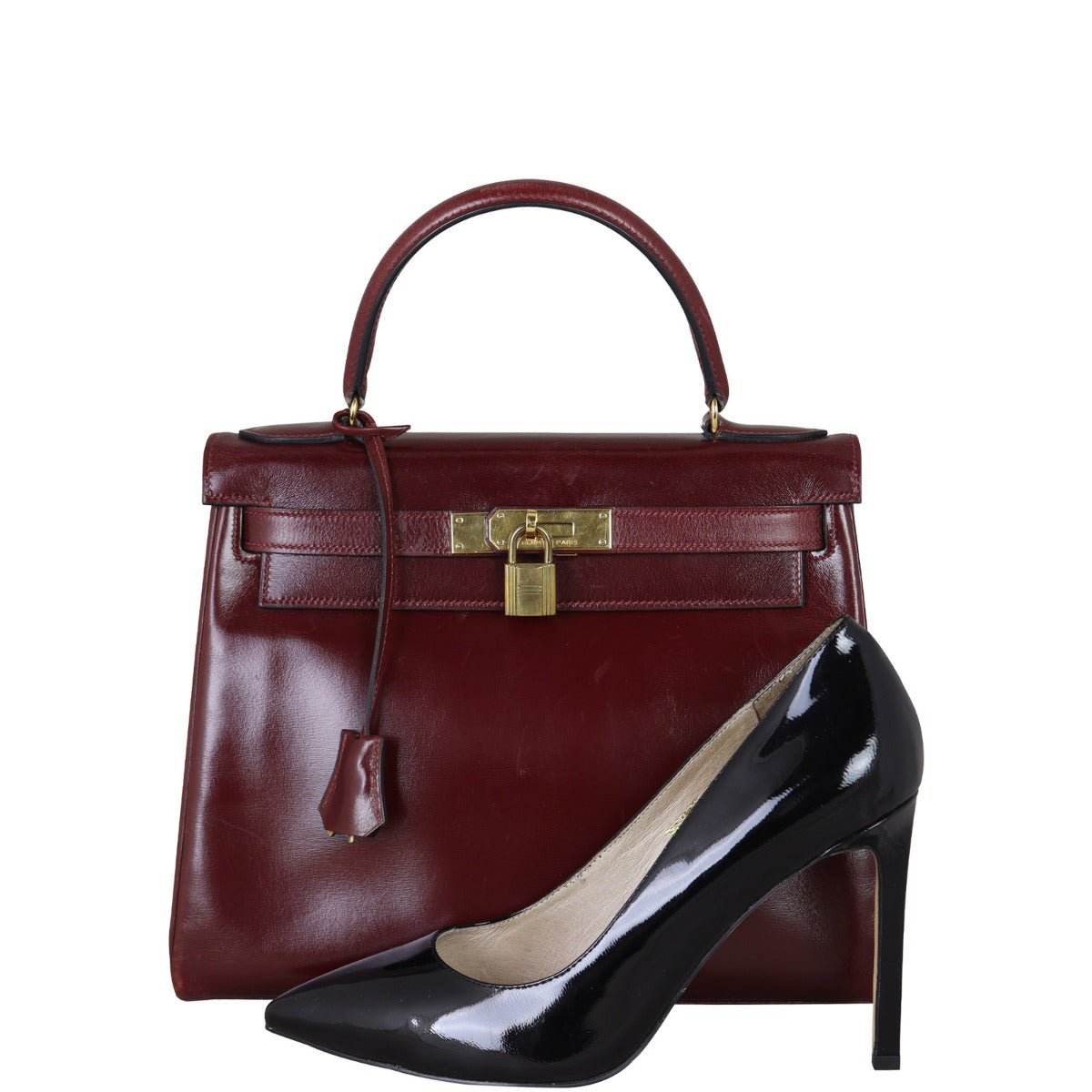 Hermes Kelly 28 Retourne Box Shoe