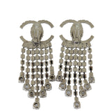 Chanel CC Crystal Drop Earrings