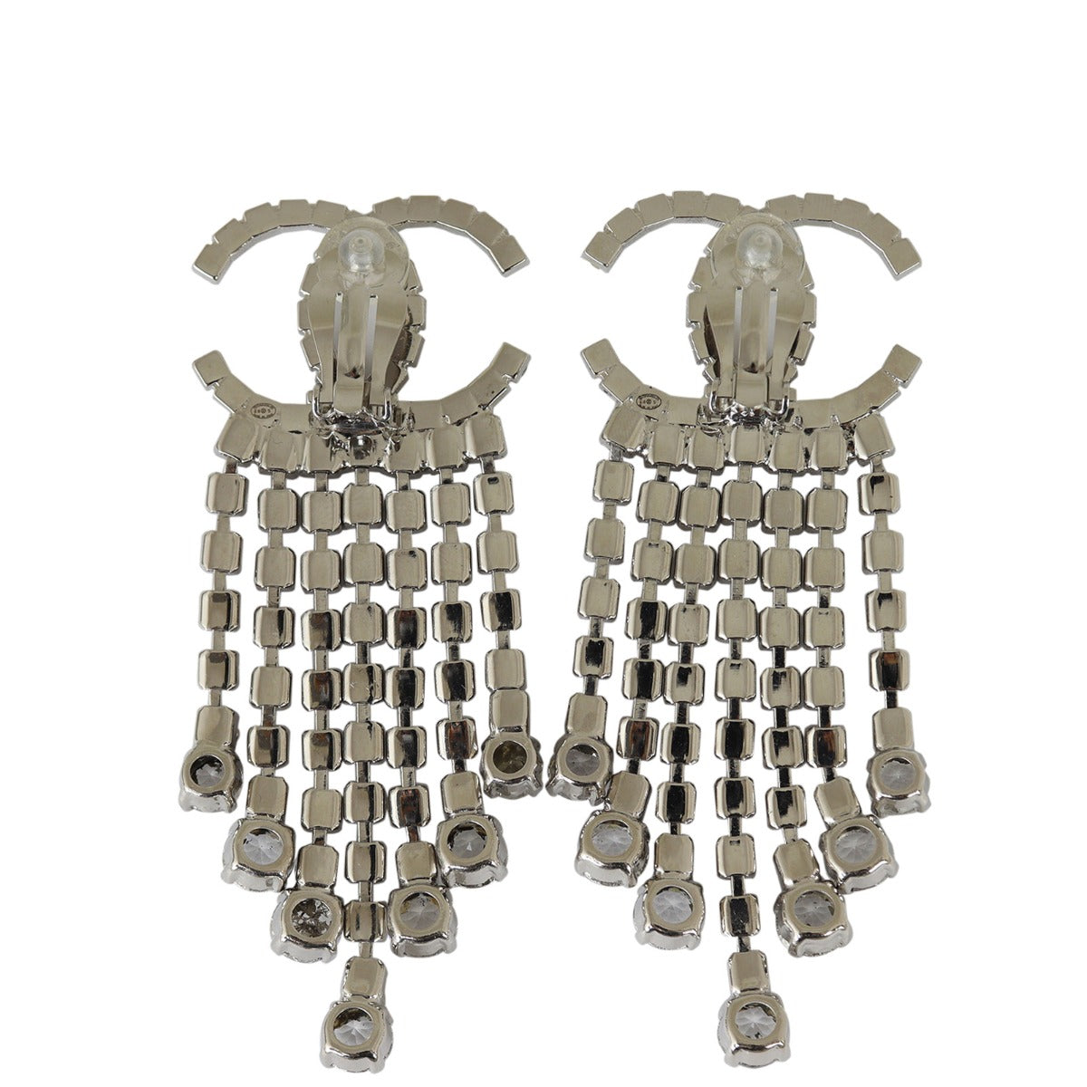 Chanel CC Crystal Drop Earrings