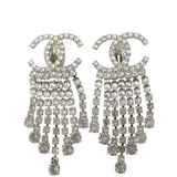 Chanel CC Crystal Drop Earrings
