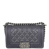Chanel Boy Small (dark grey) Front
