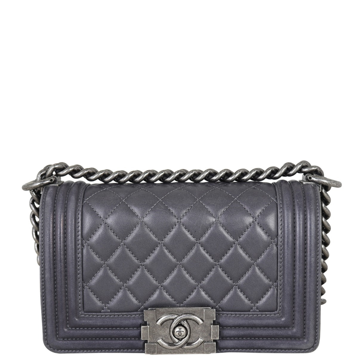 Chanel Boy Small (dark grey) Front