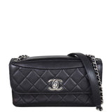 Chanel CC Single Flap Bag Front With Strap