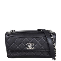 Chanel CC Single Flap Bag Front With Strap