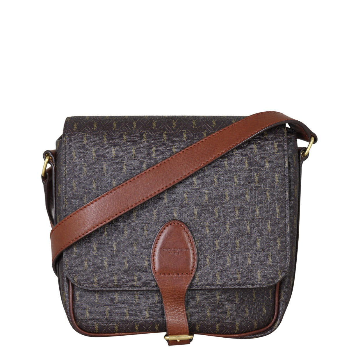 Saint Laurent Le Monogramme Buckle Satchel Front With Strap