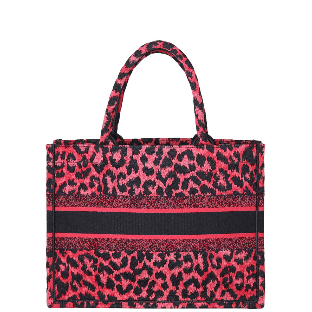Dior Book Tote Medium Leopard Back