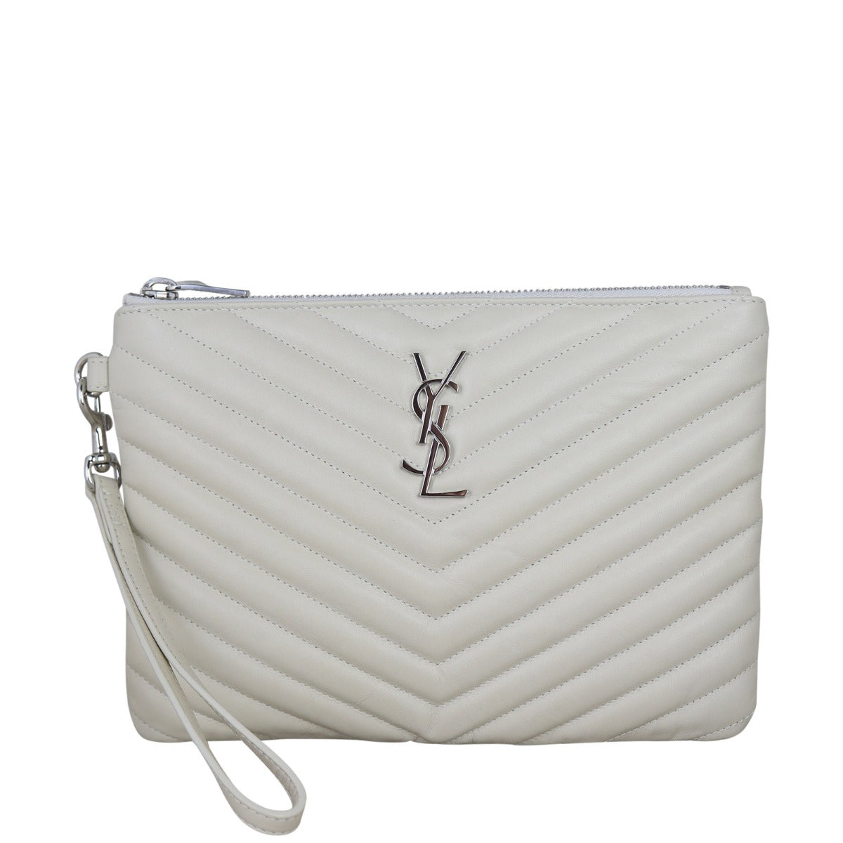 Saint Laurent Cassandre Monogram Matelasse Pouch Front