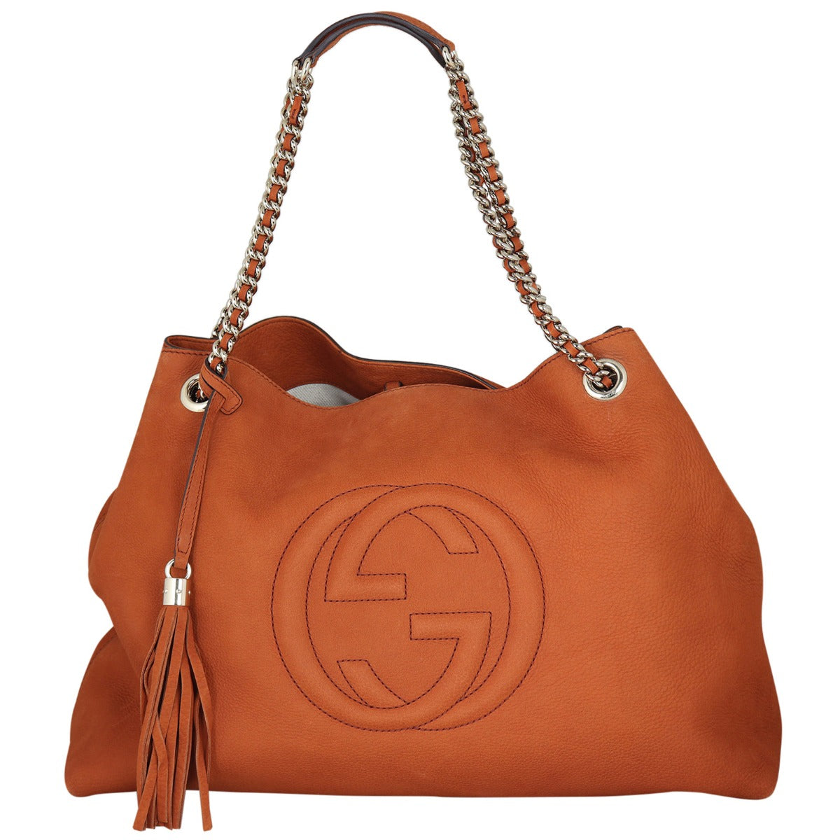 Gucci Soho Chain Shoulder Bag Medium (Tan) Front