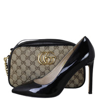 Gucci GG Canvas Marmont Small Camera Bag shoe