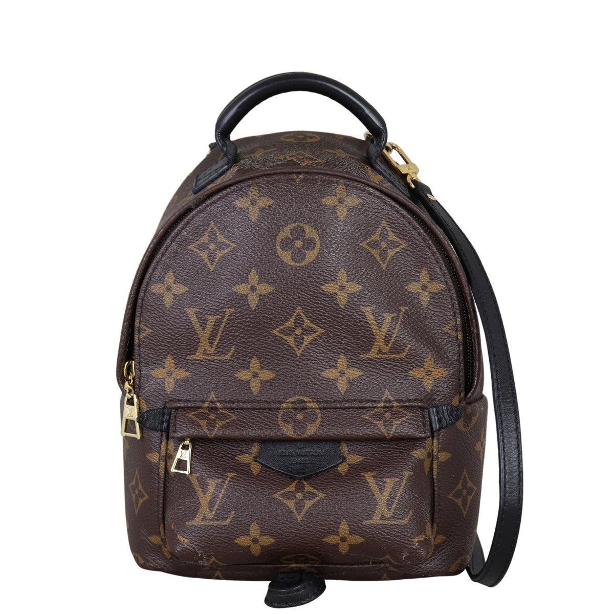 Louis Vuitton Palm Springs Mini Backpack Monogram Front With Strap