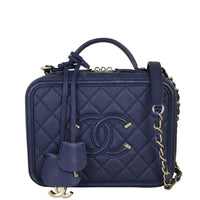 Chanel CC Filigree Vanity Medium Front With Strap