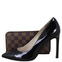 Louis Vuitton Zippy Wallet Damier Ebene Shoe