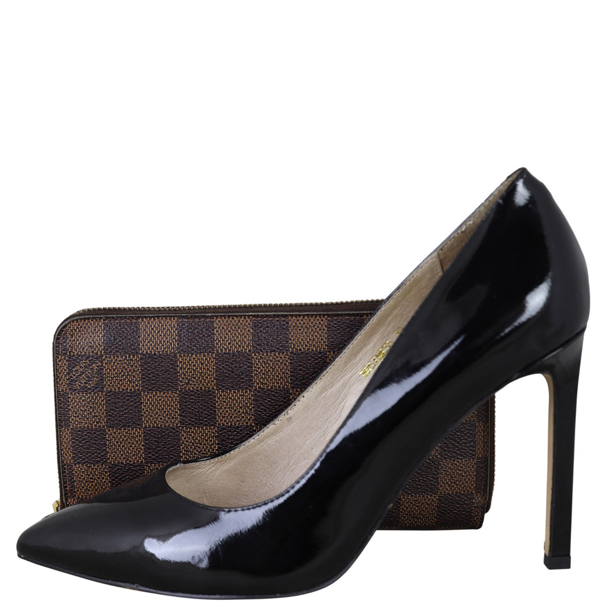 Louis Vuitton Zippy Wallet Damier Ebene Shoe