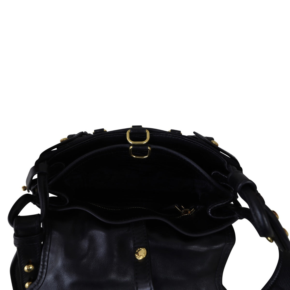 Prada Velluto & City Calf Corsaire Crossbody Bag Whole Interior