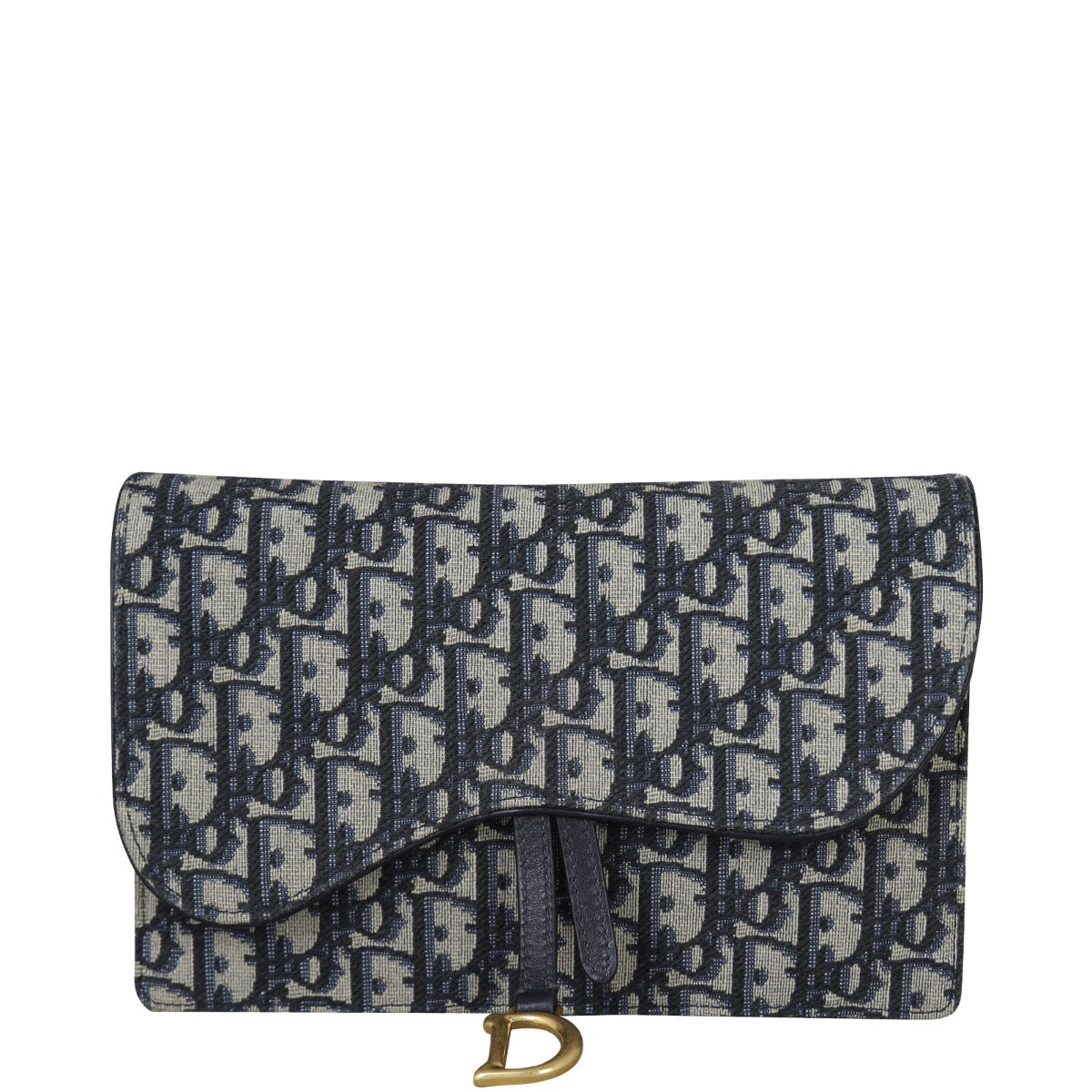 Dior Saddle Pouch Wallet on Chain Oblique Front